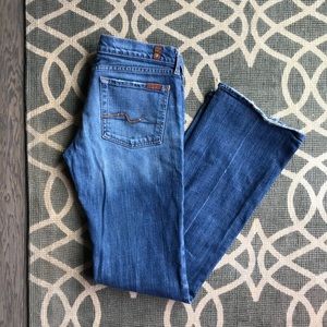7 For All Mankind Bootcut Low Rise Denim Jeans 28